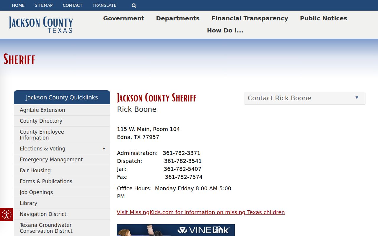 Jackson County arrest lookup Sheriff and jail contacts