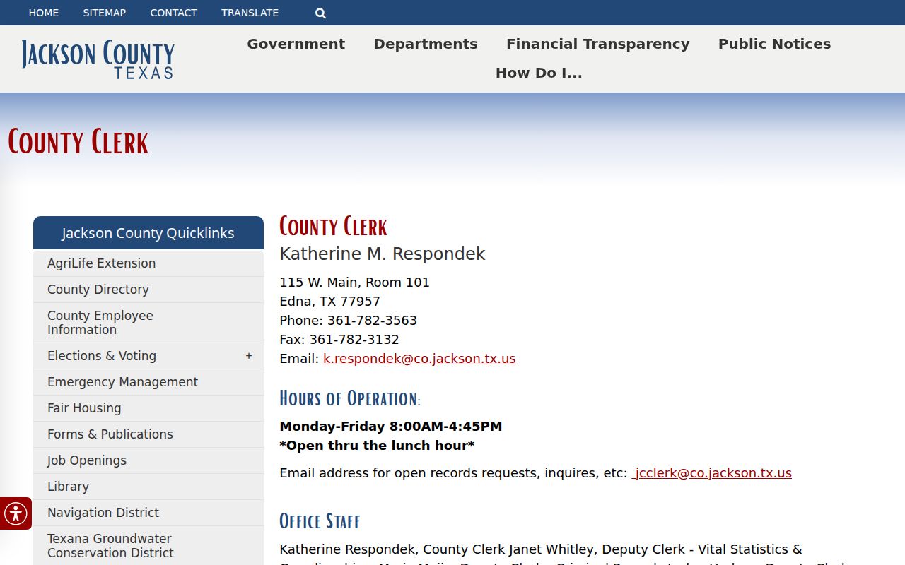 Jackson County criminal records clerk request form