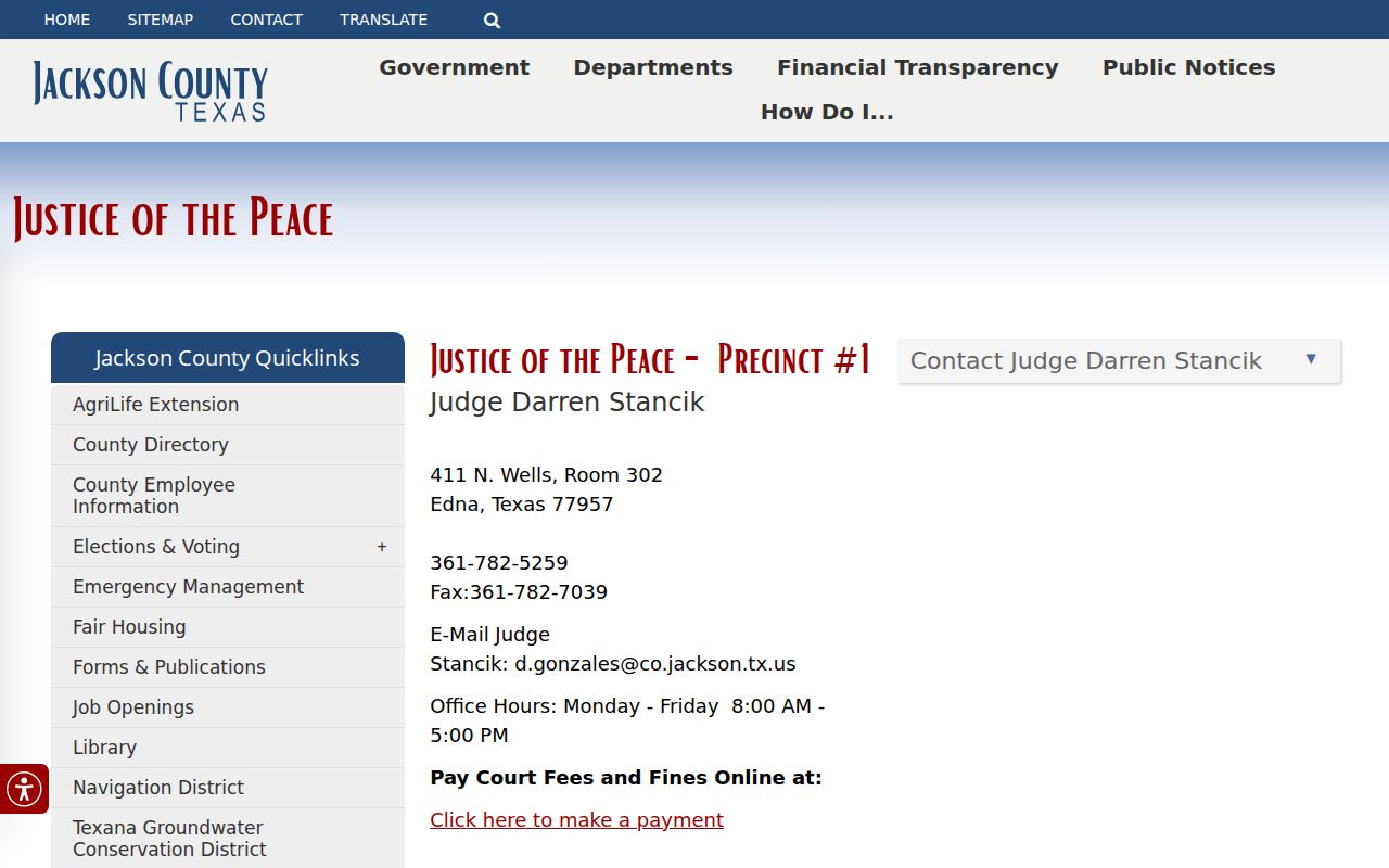 La Ward criminal records Jackson County justice court fallback